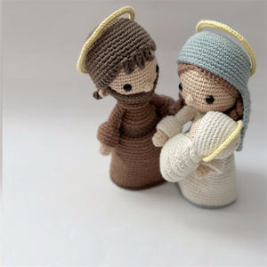 <span class=keywords><strong>Crochet</strong></span> Nativité Ensemble Amigurumi Main En Peluche Nativité Scène <span class=keywords><strong>De</strong></span> Noël Poupées Mary Joseph Bébé Jésus Poupée - Product Image 6