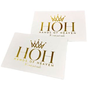 การ์ดขอบคุณสำหรับการซื้อสินค้าจากเรา พิมพ์ลายตามสั่ง สำหรับธุรกิจขนาดเล็ก พร้อมฟอยล์สีทอง - Product Image 2