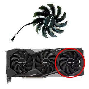 Ventilador enfriador de repuesto Radeon RX5700 para <span class=keywords><strong>Gigabyte</strong></span> RX 5500 5600 <span class=keywords><strong>5700</strong></span> <span class=keywords><strong>XT</strong></span> tarjeta gráfica de vídeo refrigeración PLD08010S12HH - Product Image 6