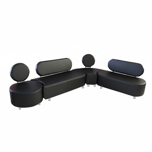 Conjunto de Sillas o Sofás Modernos de Madera para Sala de Espera, Barbería, Centro Comercial, Hotel, Gimnasio, Supermercado, Apartamento y Salón de Belleza de Lujo al Aire Libre - Product Image 2