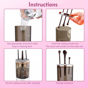 เครื่องทำความสะอาดแปรงแต่งหน้าไฟฟ้าแบบพกพา อัตโนมัติ ใช้พอร์ต USB - Product Image 4