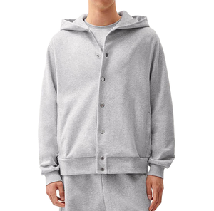 2026 Wholesale High-quality Padded Comfortable Casual Fashionable Street Winter <b>Men's</b> Button-down Hoodie Sweatshirt - Product Image 1
