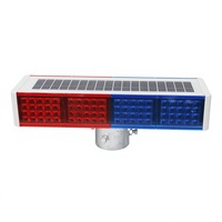 Balise de signalisation routière à LED rouge et bleue double face à énergie solaire pour la sécurité routière nocturne - Approvisionnement direct d'usine