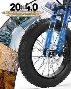 אופני הרים חשמליים Qlife Racer US משלוח חינם 500w צמיגים רחבים 48v למבוגרים - Product Image 6