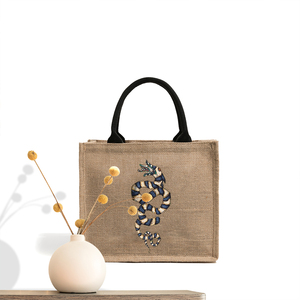 Bolsa de Playa Extra Grande Personalizada con Diseño de la Película de Terror <span class=keywords><strong>Beetlejuice</strong></span>, de Lino, Ecológica, Duradera, con Monograma, para Regalo - Product Image 1