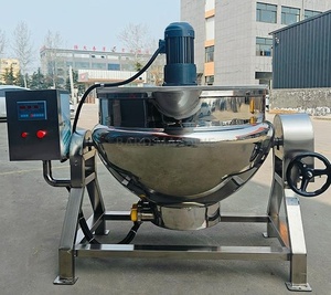 Gas Glycerin pemanas minyak listrik Manual dimiringkan mikser memasak uap ganda jaket ketel dengan pengaduk - Product Image 3