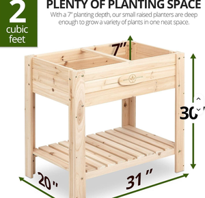 Support pour pot de fleurs d'extérieur pour la culture d'herbes <span class=keywords><strong>et</strong></span> de légumes Boîte à fleurs surélevée en cèdre <span class=keywords><strong>avec</strong></span> pieds <span class=keywords><strong>Lit</strong></span> de jardin surélevé en bois - Product Image 6