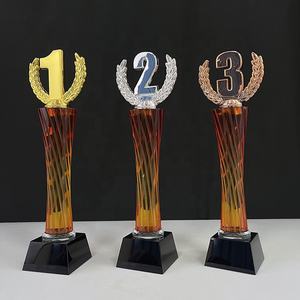 金属编号金银铜1号，2,<span class=keywords><strong>3</strong></span>水晶奖杯水晶牌匾奖彩色印刷水晶奖杯 - Product Image 3