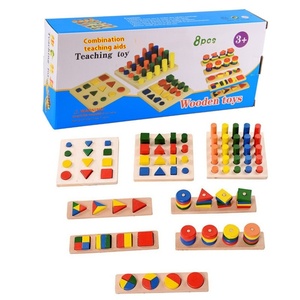 The New Montessori 8-piece Aids Set Early Childhood Geometric Matching Early Educational Toys for Kids Toddler Boys & Girls - Product Image 4