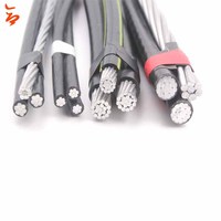 Cable de Aluminio ABC para Línea Aérea, Cable de Servicio Trifásico # 1/0 Murex XLPE Aislado