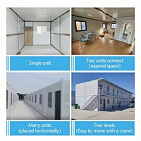 Villa pliante de type Z à l'épreuve des cyclones de luxe personnalisée 20ft/40ft maison conteneur pliable préfabriquée avec salle de bain pour bureau de chantier