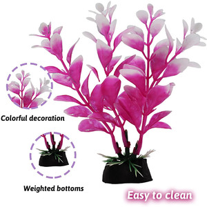 Lot de 15 accessoires décoratifs <span class=keywords><strong>pour</strong></span> aquarium en plastique, plantes aquatiques et coraux en résine, en sachets - Product Image 3