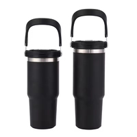 Termo de Acero Inoxidable Multicolor en Oferta, Taza de Viaje Portátil con Asa para Viajeros y Actividades al Aire Libre