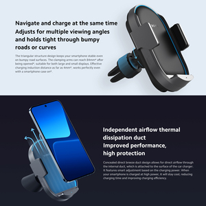 <span class=keywords><strong>Cargador</strong></span> Inalámbrico para Auto <span class=keywords><strong>Xiaomi</strong></span> de 50W Máx., Soporte para Teléfono con Carga Rápida QC4.0 y Sujeción Automática con Disipación Térmica - Product Image 4