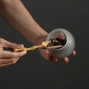 Handmade bamboo tea scoop, tea <b>spoon</b>, six gentlemen of tea ceremony tea shovel, tea tassel, Kung Fu tea set accessories, drop - Product Image 2