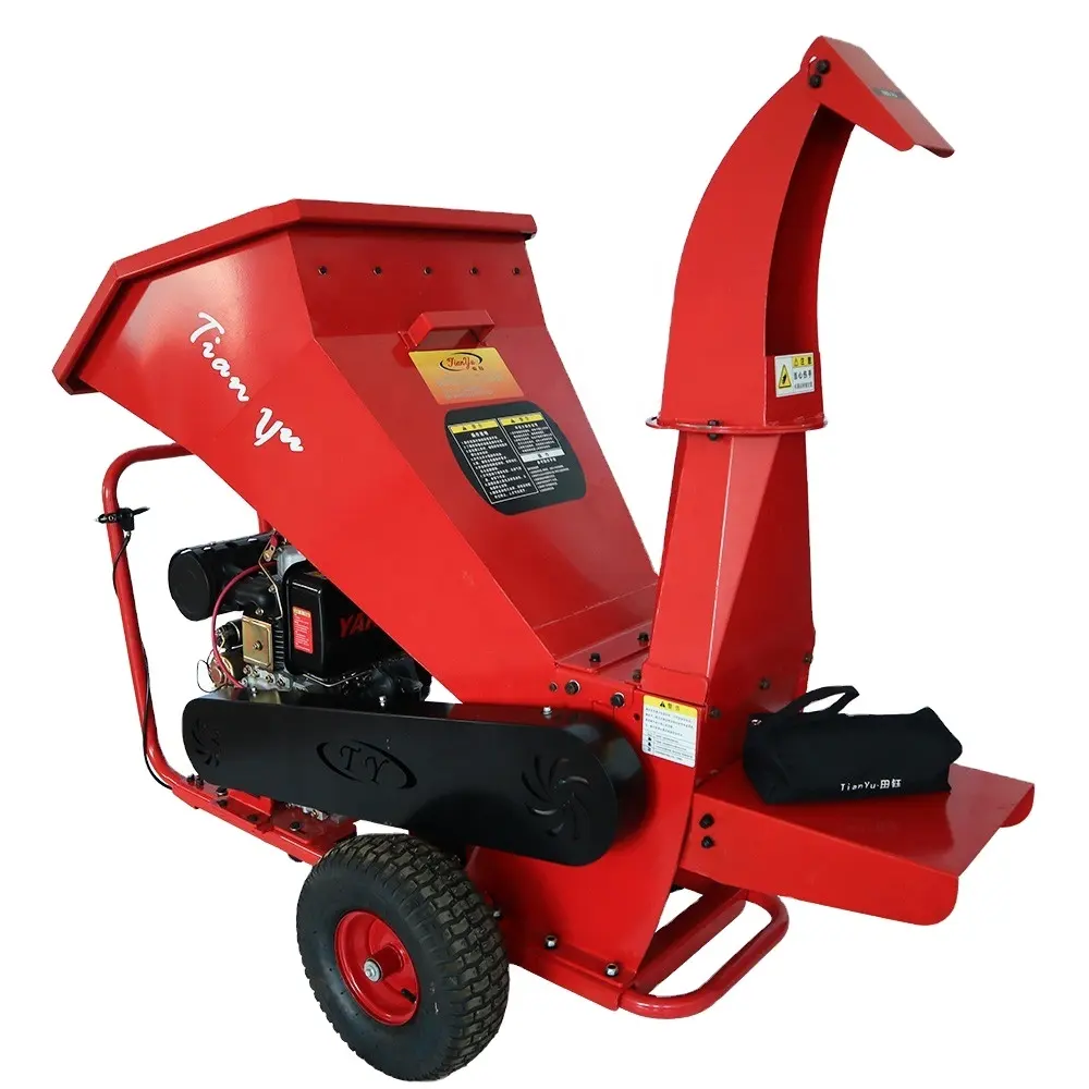 Garden Tree Branch Crusher Machine Chipper Shredder for Sale Electric Wood HEN Power Origin Cutting Type Speed Product Min Place