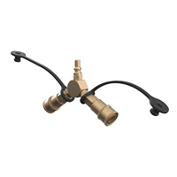 Adaptateur de raccord rapide en Y pour propane 1/4'' pour camping-car, pour raccorder le tuyau de propane à un barbecue de table de camping-car