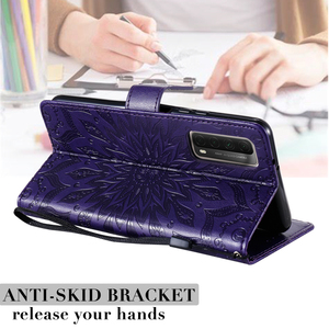 Bao da bao da cho Huawei P50 P40 P30 psmart y5p y6p y7p y8p y9a lật ví điện thoại trường hợp - Product Image 2