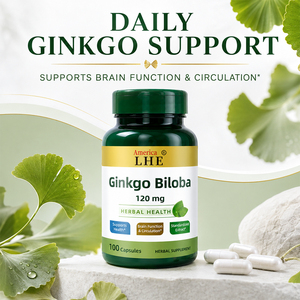 Complément alimentaire à base de Ginkgo Biloba de Shecome pour la fonction cérébrale et la circulation sanguine, 100 capsules de Ginkgo Biloba - Product Image 4