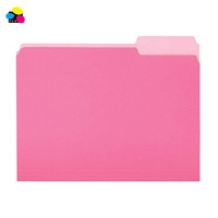 Durable 11pt Pink 1/3 Cut Tab Tamaño de la letra 8,5X11 pulgadas Papelería de oficina Carpetas de archivos de papel de Manila coloridas