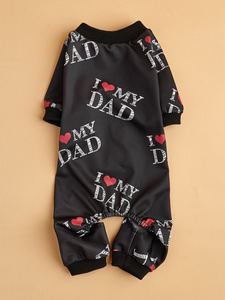 Pijamas para Perros con Diseño de <span class=keywords><strong>I</strong></span> <span class=keywords><strong>Love</strong></span> My Mom Dad, Ropa Transpirable para Mascotas de Todas las Temporadas, para Perros Pequeños y Medianos - Product Image 3