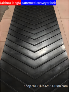 Içbükey balıksırtı desen v-şekli ile kauçuk konveyör bant nokta tipi çapraz ark çeşitli kesme - Product Image 5