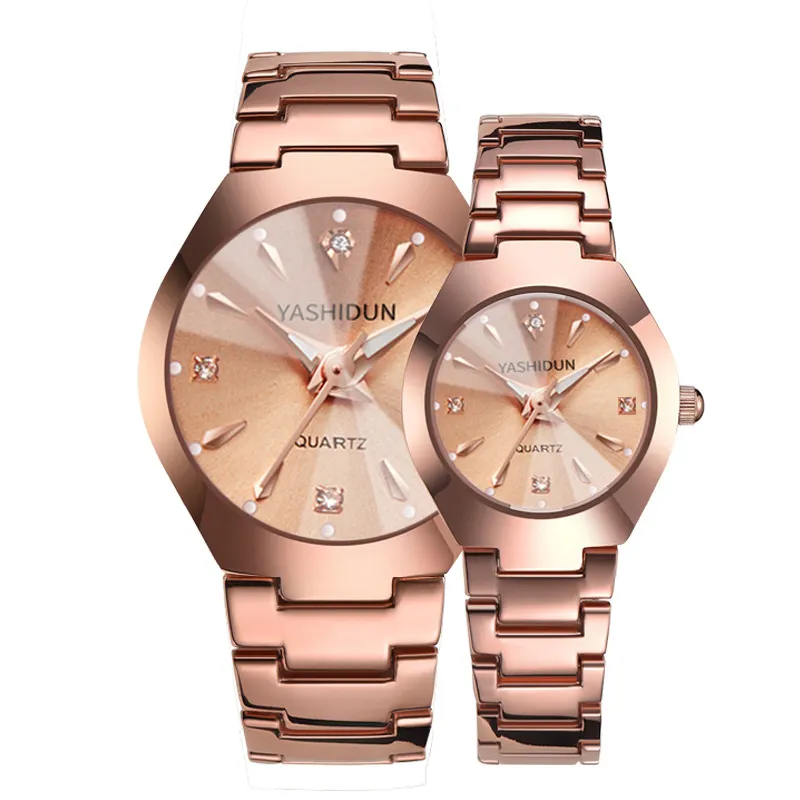 Men Women's brand set diamond fashion women's watch waterproof stainless steel watch lovers watch