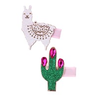 Ensemble d'épingles à cheveux en alpaga Cactus personnalisable pour enfants pinces à cheveux en tissu Gretel Diamond Style décontracté écologique multifonction