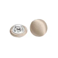 En vrac 30 pièces 10mm Mini Satin recouvert de métal tige boutons pour vêtements costumes robes de mariée décor aluminium bouton accessoires de couture
