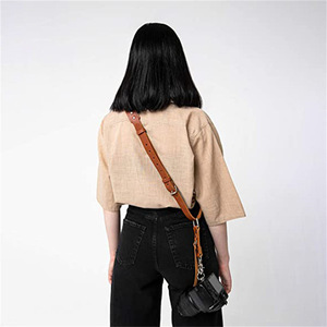 สายคล้องไหล่กล้องหนังแท้สีน้ำตาลปรับได้สำหรับกล้อง DSLR - Product Image 4