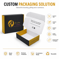 Boîte à courrier en papier ondulé, boîte en papier pliable pour vêtements, boîte d'expédition en papier noir pour abonnement, logo personnalisé, boîtes d'expédition pour le commerce électronique