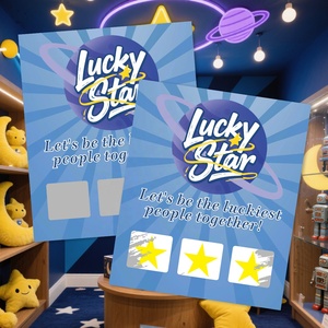 Ngôi Sao May Mắn Tùy Chỉnh Thẻ Cào Phù Hợp Với 3 Cùng Để <span class=keywords><strong>Scratch</strong></span> Win In Kỹ Thuật Số Giải Thưởng Ngẫu Nhiên Thiết Kế Cho Châu Âu - Product Image 2