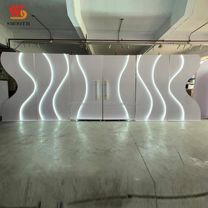 ฉากหลังงานแต่งงานแบบเคลื่อนย้ายได้ รุ่น SMOOTH 2025 ขายดี พร้อมไฟ LED สีขาว ทำจาก PVC พร้อมมือจับประตู สำหรับตกแต่งเวทีงานแต่งงาน - Product Image 1