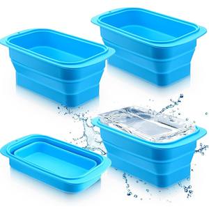 Kelutd Vente en gros : Moule à glace en silicone écologique avec couvercle inclus, facile à utiliser, plateau pliable personnalisable de 3600 ml avec logo sur mesure - Product Image 4