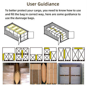 Super Air <b>Recyclable</b> Shockproof Inflatable Dunnage Packaging Air Bag Kraft Paper Material China Fujian <b>Container</b> Use - Product Image 3