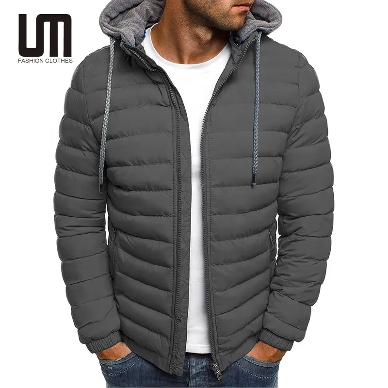 Liu Ming Good Quality Winter Men Fashion 2023 New Product Hoodies Zipper Parkas Warm Padded Cotton Jackets Plus Size Coats