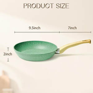 Modern Ceramic Non-Stick Aluminum Fry <b>Pan</b> Set Soft Touch Handle for Gas <b>Induction</b> Cooker Frying <b>Pan</b> - Product Image 2