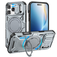 Coque Hybride TPU+PC Lichicase avec Anneau Magnétique et Béquille pour iPhone 17, 17 Air, 17 Pro, 17 Pro Max