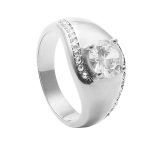 Fashionable Gold Wedding <b>Ring</b> Round Brilliant Cut Diamond Women's Jewelry Birthday Gift <b>Couple</b> <b>Rings</b> 211001 - Product Image 5