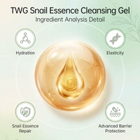 Nettoyant visage à l'essence d'escargot TWG Private Label 100g, réparation, nettoyage doux des pores, gel nettoyant visage hydratant et éclaircissant