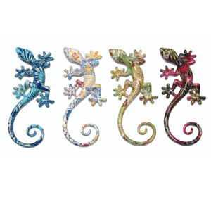 Usine logo personnalisé mosaïque design coloré espagne gecko lézard tenture murale ornement résine lézard décor - Product Image 2