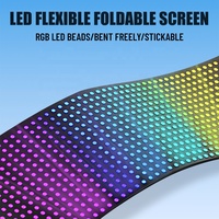 Nouvel autocollant de voiture numérique électronique à LED RGB avec animation de texte personnalisée, yeux d'aigle flexibles, yeux d'ange, affichages d'émoticônes, application/télécommande