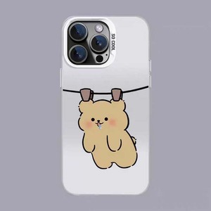 <span class=keywords><strong>Funda</strong></span> para teléfono móvil de TPU PC con llave plateada galvanizada con impresión de oso colgante divertido para <span class=keywords><strong>Iphone</strong></span> X Xr Xs 11 12 <span class=keywords><strong>13</strong></span> 14 15 16 17 Pro Max - Product Image 2