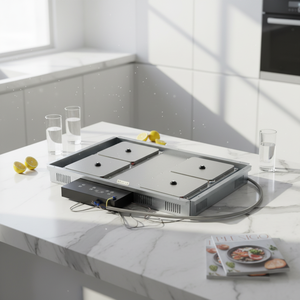 Table de <span class=keywords><strong>cuisson</strong></span> à induction électrique encastrable invisible <span class=keywords><strong>4</strong></span> <span class=keywords><strong>feux</strong></span> en acier inoxydable céramique écologique pour la maison - Product Image 6