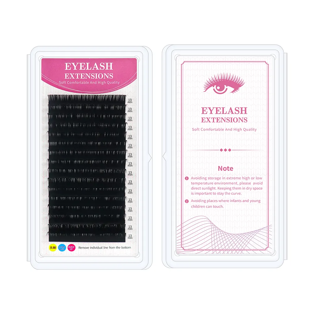 GAHAMACA Private label faux mink Eyelash Extension individual volume natural soft false lashes extension