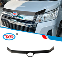 TXR Voiture Noir Couleur Avant Capot Ornement Auto Pièces Capot Bouclier Accessoires Extérieurs pour Toyota Hiace H300 2019-