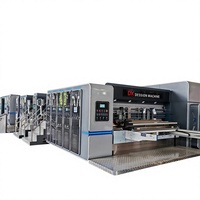 Línea Automática para Impresión Flexográfica, Secado, Barnizado, Ranurado, Troquelado y Plegado de Cajas de Cartón Corrugado, 2 Años de Garantía
