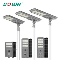 Lampe solaire LED intégrée tout-en-un BOSUN, longue durée de vie, étanche IP65, haute luminosité, puces LED brevetées.
