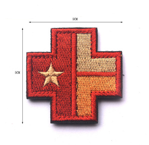 Drapeau de l'État des États-Unis du Texas Rescue Cross Color MEDIC Funny Mini Shape <span class=keywords><strong>Patch</strong></span> for Jacket Bag Hat DIY Shoulder Coats Sew-on - Product Image 5