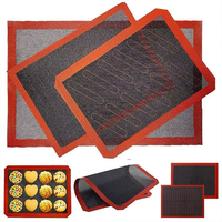 Tapis de cuisson en silicone perforé pour plaque de cuisson demi-format, antiadhésif, réutilisable, respirant, résistant à la chaleur, compatible lave-vaisselle, lot
